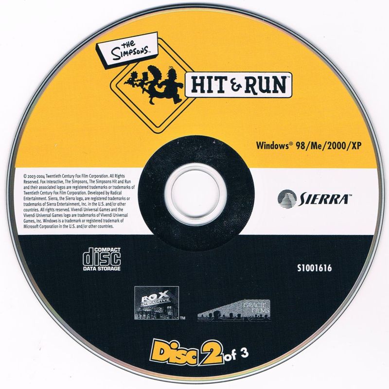 The Simpsons Hit & Run Disc 1-3 Microsoft Windows PC CD-PC Gamez USA