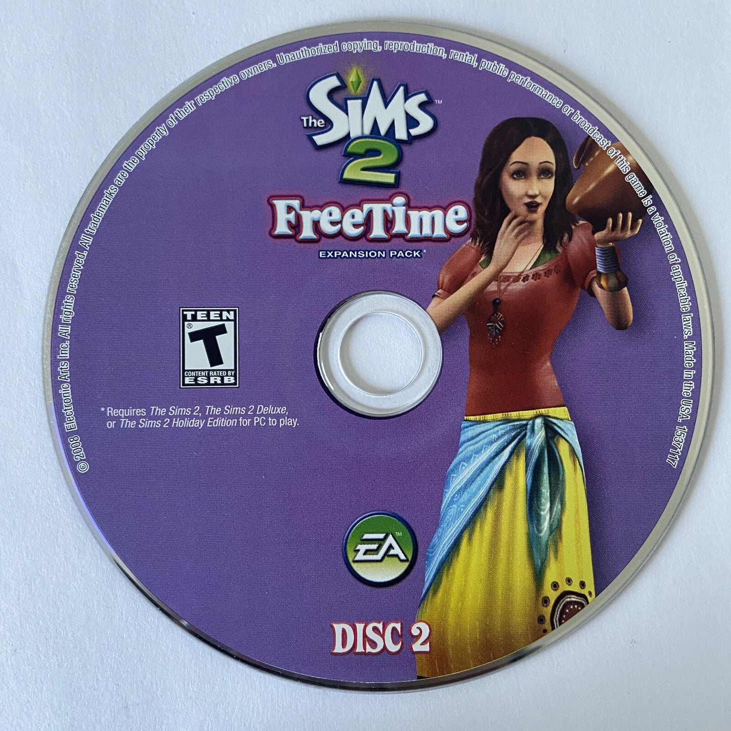 The Sims 2 FreeTime Expansion Pack Disc 1-2 Microsoft Windows PC CD-PC Gamez USA