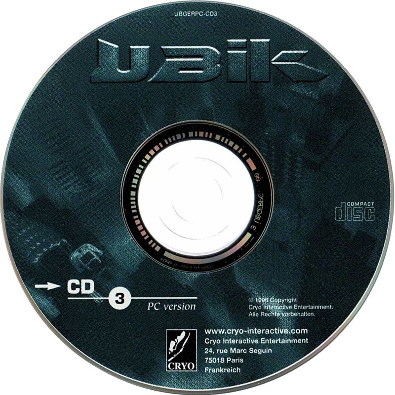 Ubik Disc 1-3 Microsoft Windows PC CD-PC Gamez USA