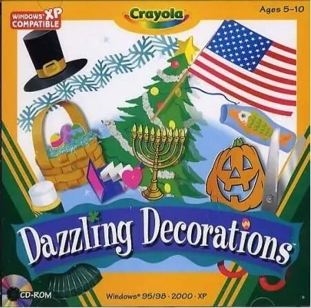 Crayola Dazzling Decorations Microsoft Windows PC CD-PC Gamez USA