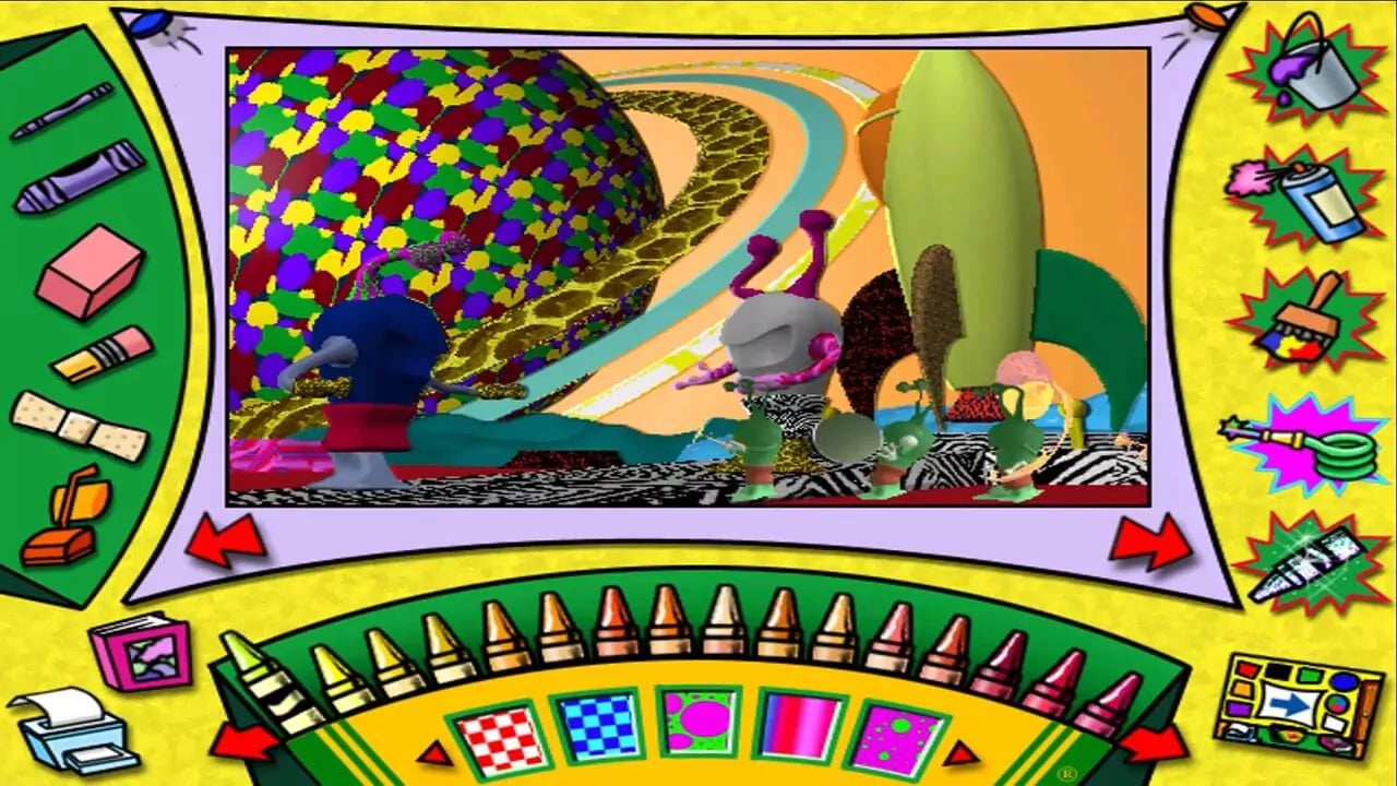 Crayola Magic 3D Coloring Book Favorite Places Microsoft Windows PC CD-PC Gamez USA