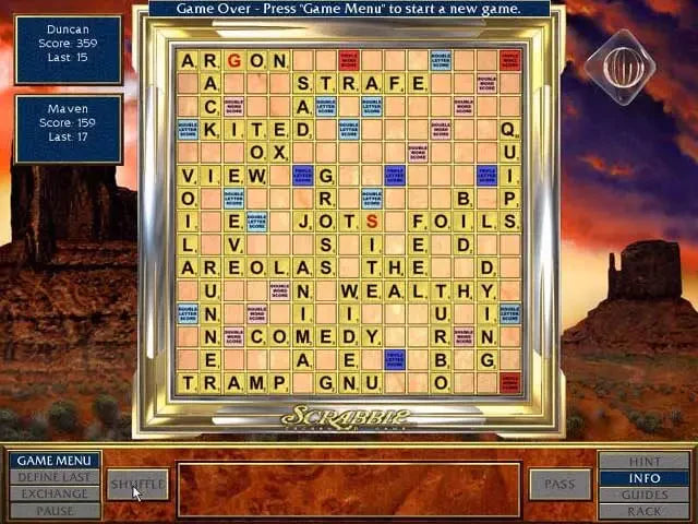 Scrabble CD-ROM Crossword Game Microsoft Windows PC CD-PC Gamez USA