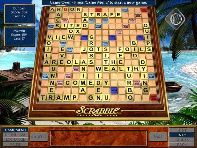Scrabble CD-ROM Crossword Game Microsoft Windows PC CD-PC Gamez USA