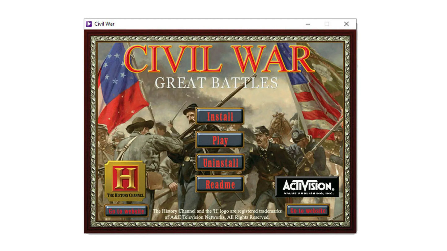 The History Channel Civil War Great Battles Microsoft Windows PC CD-PC Gamez USA