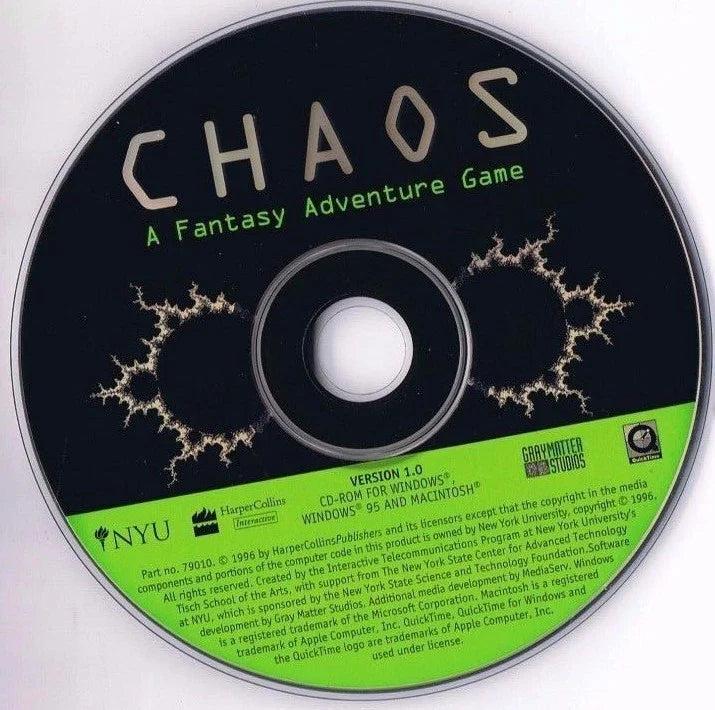 Chaos A Fantasy Adventure Game Microsoft Windows 3.X CD