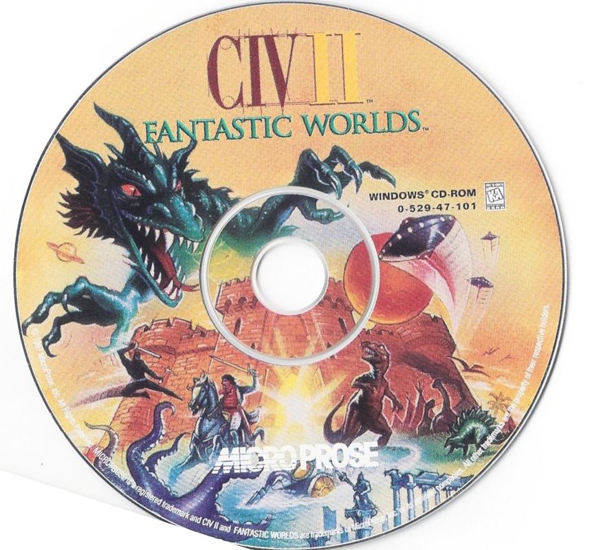 Civilization II Fantastic Worlds Microsoft Windows 3.X CD