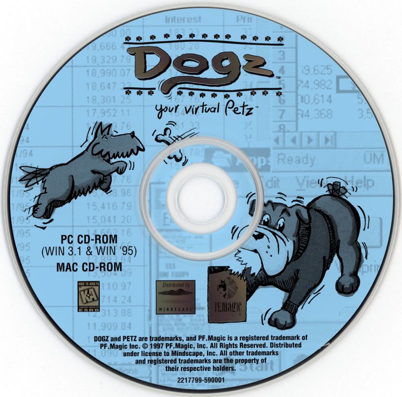 Dogz Your Computer Pet Microsoft Windows 3.X CD