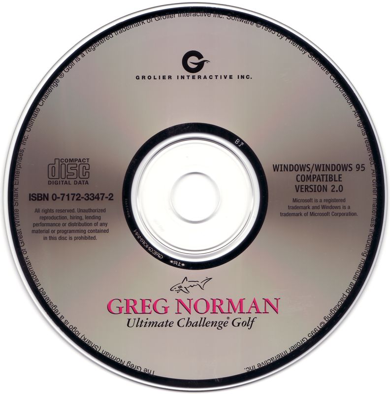 Greg Norman Ultimate Challenge Golf Microsoft Windows 3.X CD