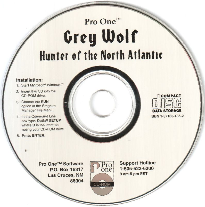 Grey Wolf Hunter of the North Atlantic Microsoft Windows 3.X CD