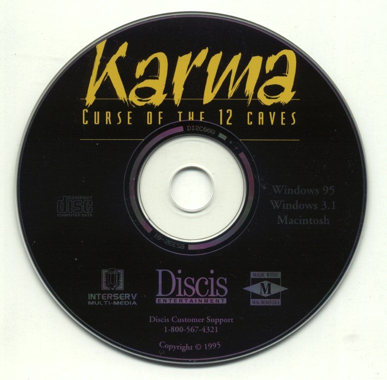 Karma - Curse of the 12 Caves Microsoft Windows 3.X CD