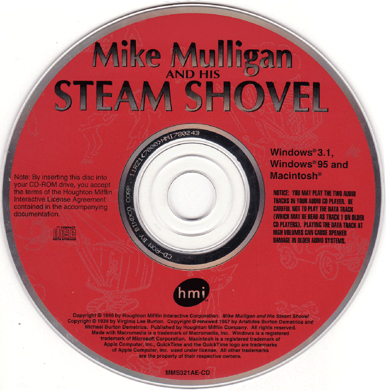 Mike Mulligan and His Steam Shovel (1996) Microsoft Windows 3.X CD