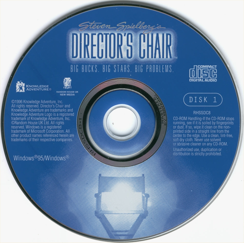 Steven Spielberg's Director's Chair (1996) Disc 1-3 Microsoft Windows 3.X CD