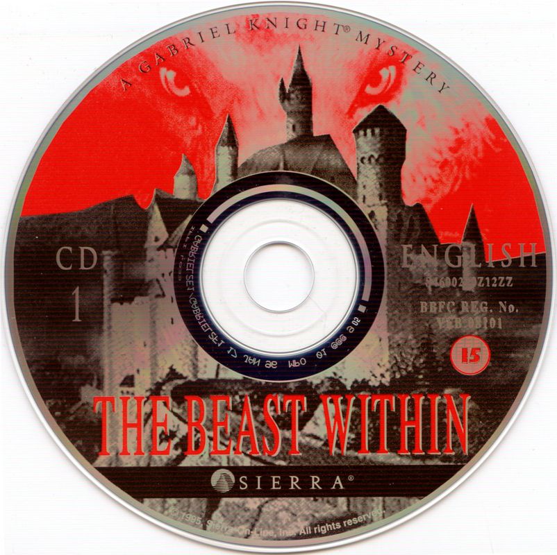 The Beast Within A Gabriel Knight Mystery Disc 1-6 Microsoft Windows 3.X CD