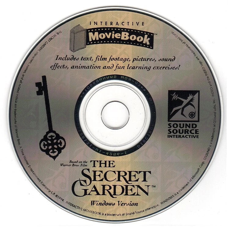 The Secret Garden Interactive MovieBook Microsoft Windows 3.X CD