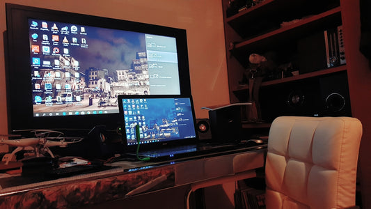 turned-on laptop computer