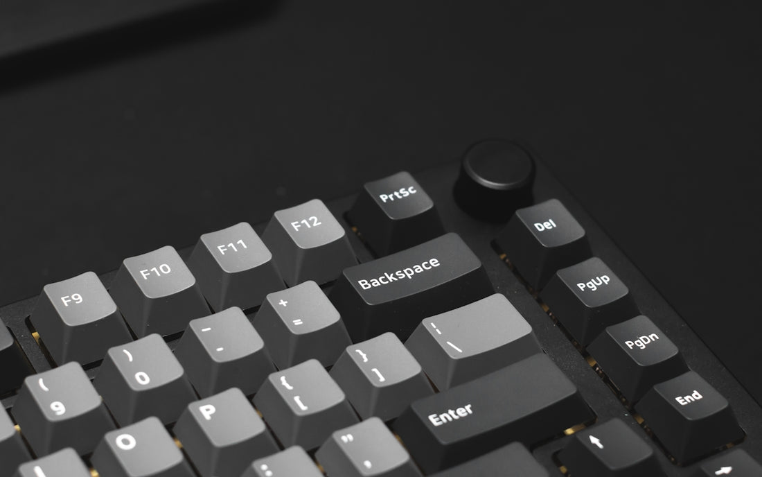 a close up of a keyboard on a table