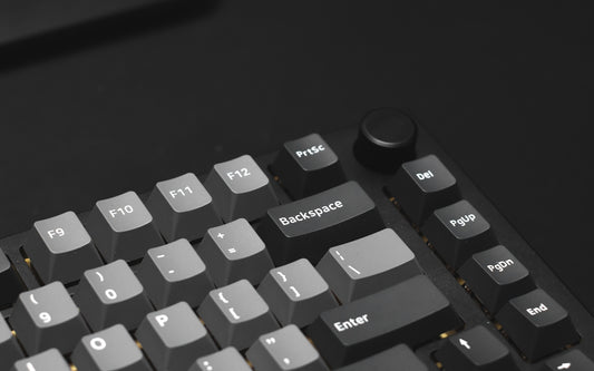 a close up of a keyboard on a table