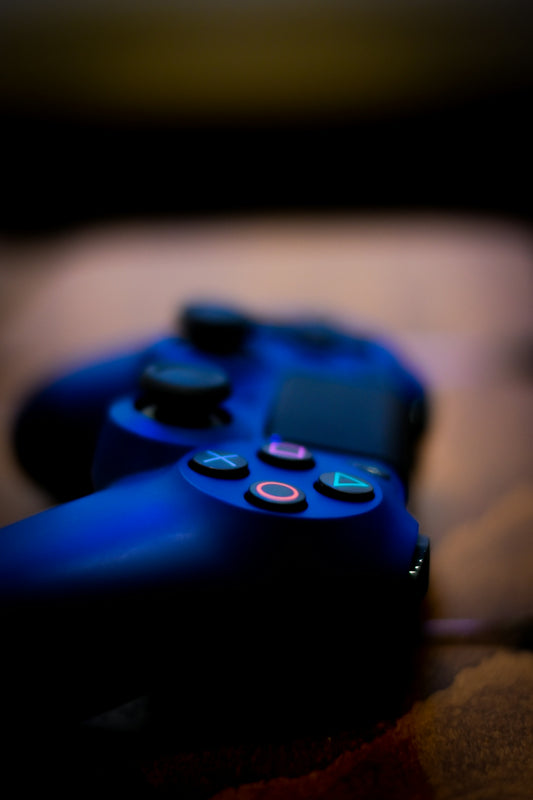 a close up of a video game controller