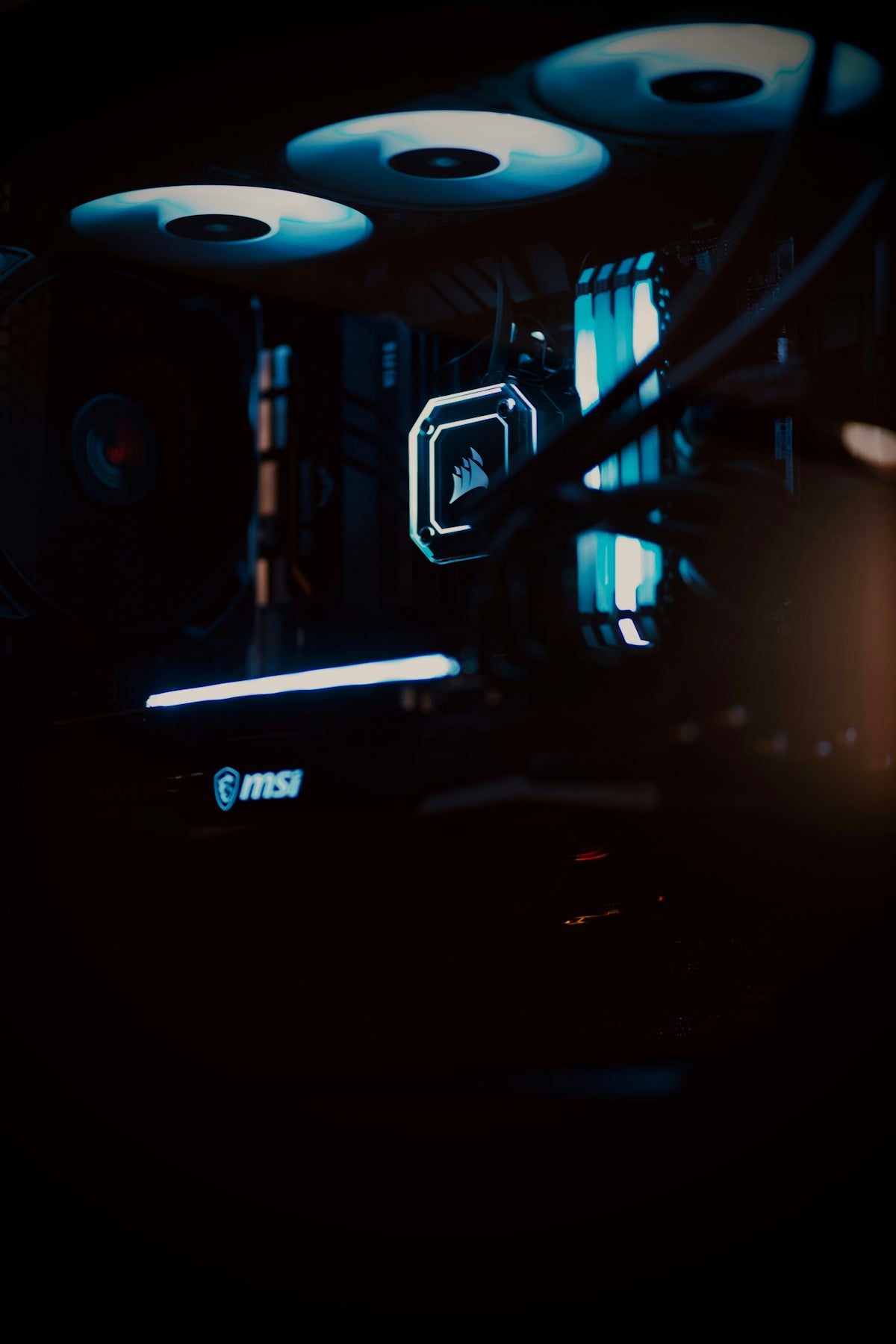 a close up of a black device