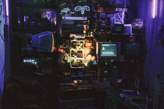 a room filled with lots of computer equipment