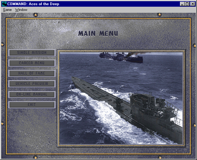 Command - Aces of the Deep Microsoft Windows PC CD-PC Gamez USA