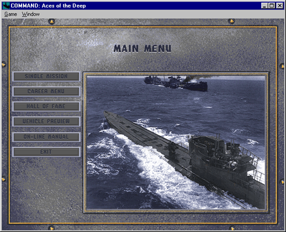 Command - Aces of the Deep Microsoft Windows PC CD-PC Gamez USA