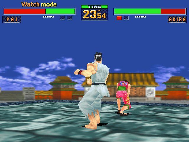 Experience intense battles in Virtua Fighter 2 Microsoft Windows PC CD, featuring iconic characters like Akira and Pai.