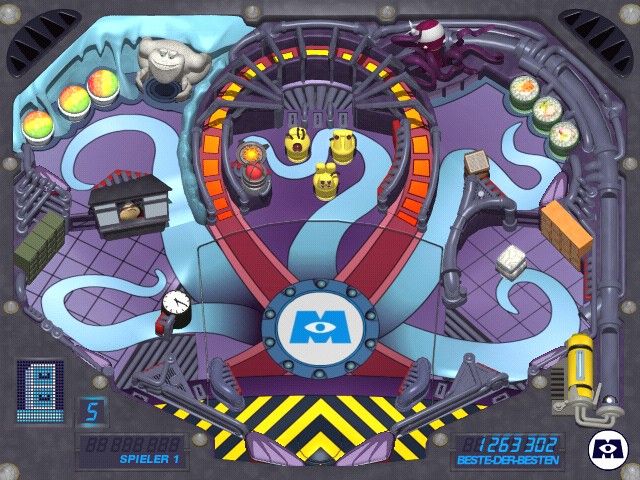 Disney Pixar's Monsters Inc. Pinball Panic Mini Game Microsoft Windows PC CD-PC Gamez USA