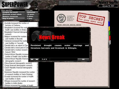 SuperPower Microsoft Windows PC CD – Strategic Global Simulation Game-PC Gamez USA