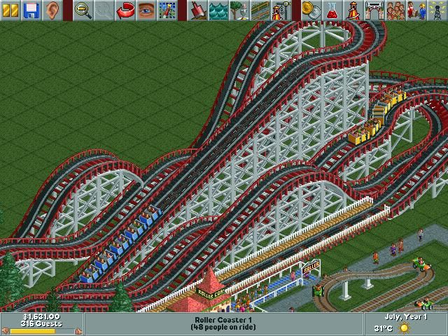 RollerCoaster Tycoon Microsoft Windows PC CD-PC Gamez USA