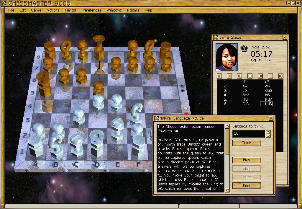 Chessmaster 9000 Disc 1-2 Microsoft Windows PC CD-PC Gamez USA