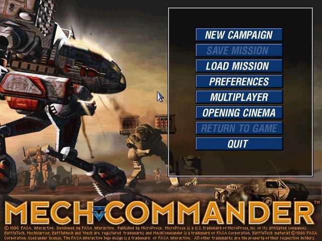 MechCommander Microsoft Windows PC CD-PC Gamez USA