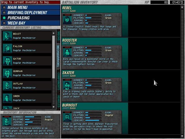 MechCommander Microsoft Windows PC CD-PC Gamez USA