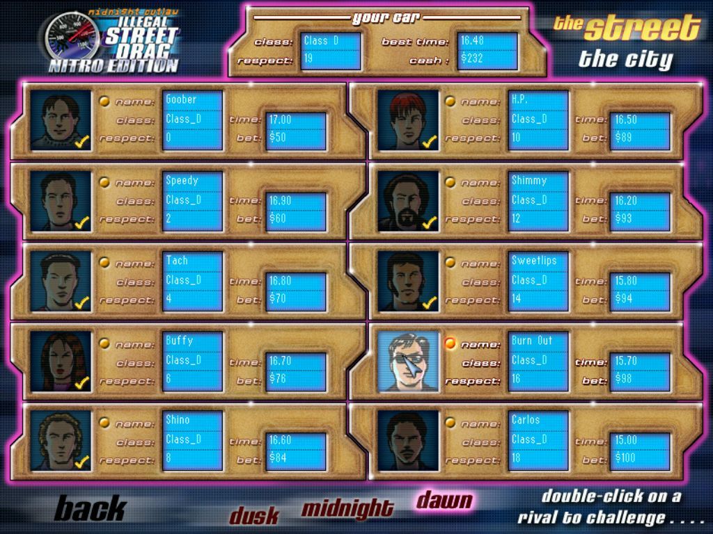 Midnight Outlaw Illegal Street Drag Microsoft Windows PC CD-PC Gamez USA