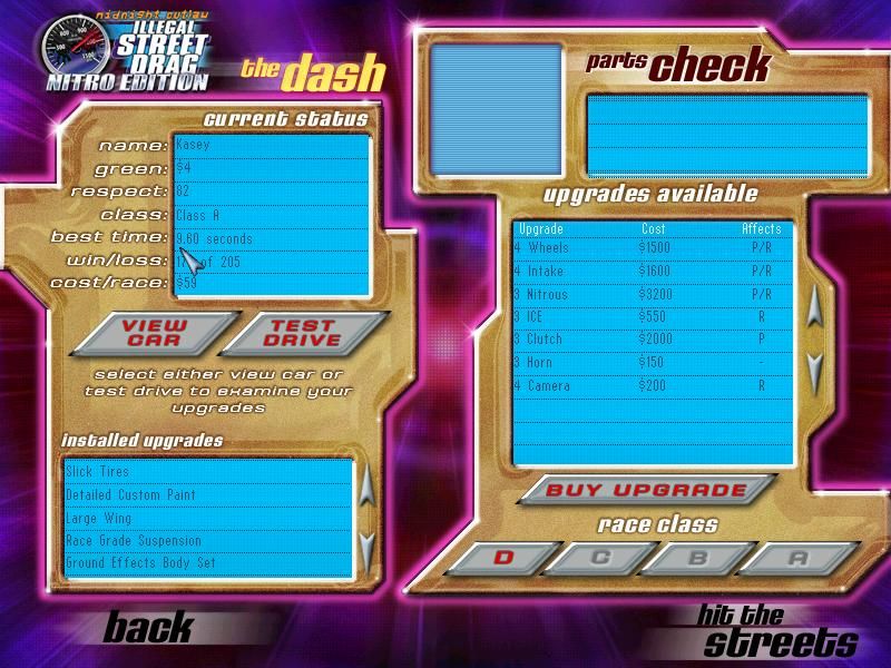 Midnight Outlaw Illegal Street Drag Microsoft Windows PC CD-PC Gamez USA