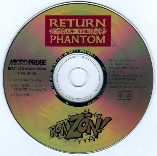 Return of the Phantom Microsoft Windows PC CD-PC Gamez USA