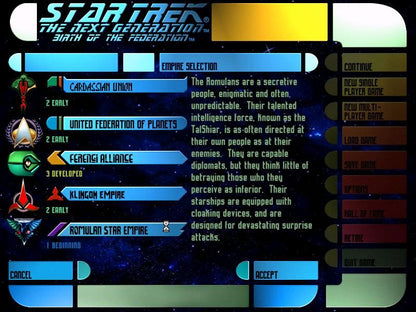 Star Trek The Next Generation - Birth of the Federation Microsoft Windows PC CD-PC Gamez USA