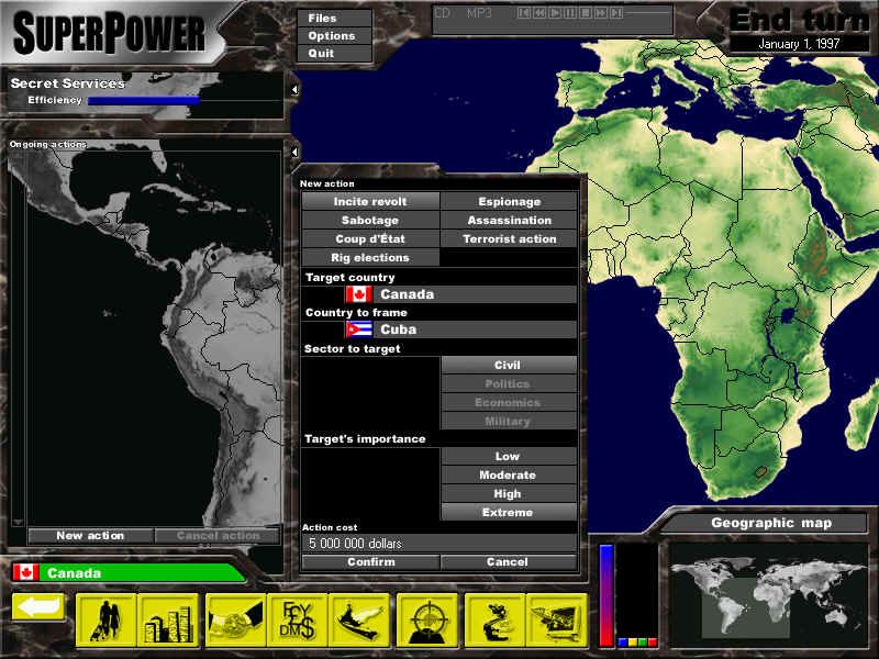 SuperPower Microsoft Windows PC CD – Strategic Global Simulation Game-PC Gamez USA