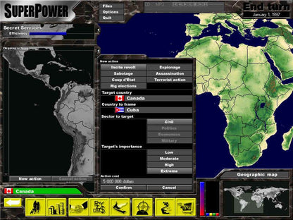 SuperPower Microsoft Windows PC CD – Strategic Global Simulation Game-PC Gamez USA