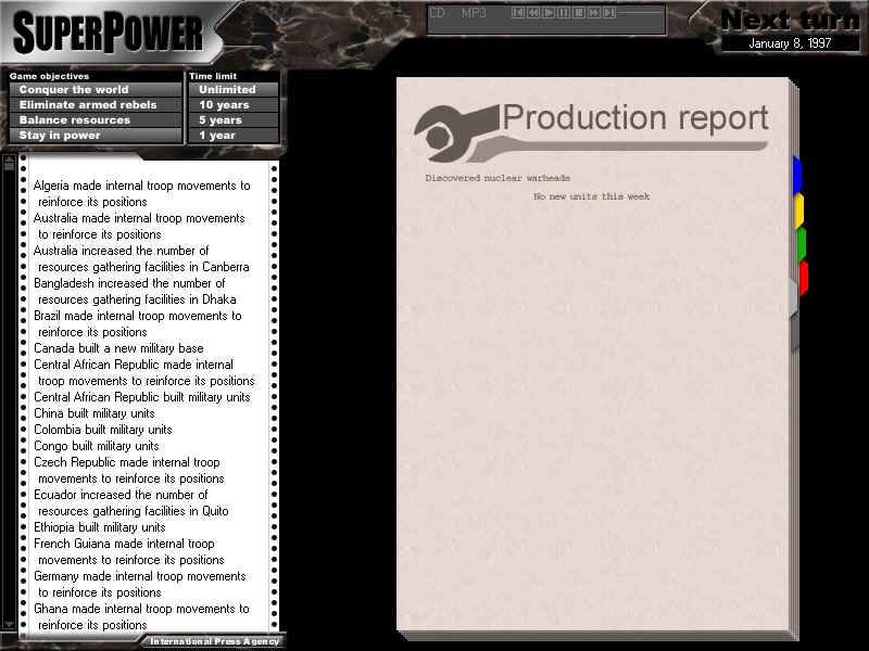 SuperPower Microsoft Windows PC CD – Strategic Global Simulation Game-PC Gamez USA
