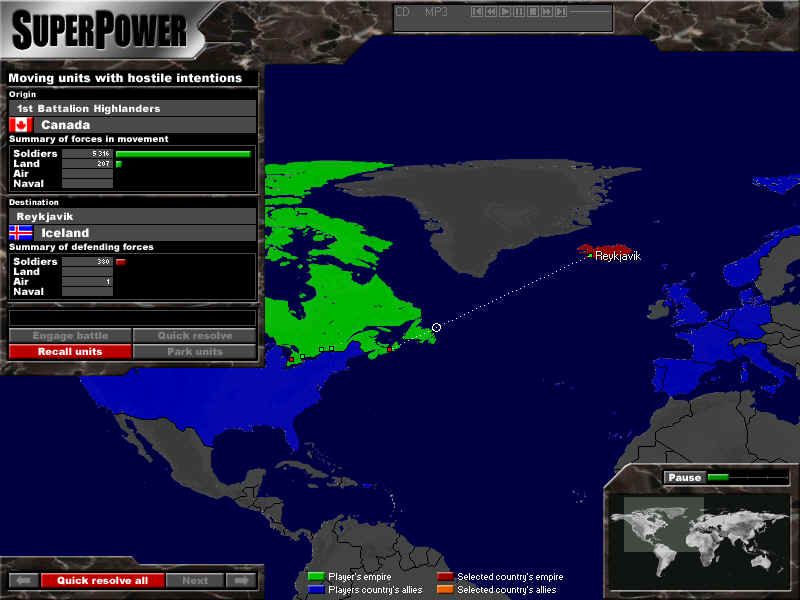SuperPower Microsoft Windows PC CD – Strategic Global Simulation Game-PC Gamez USA