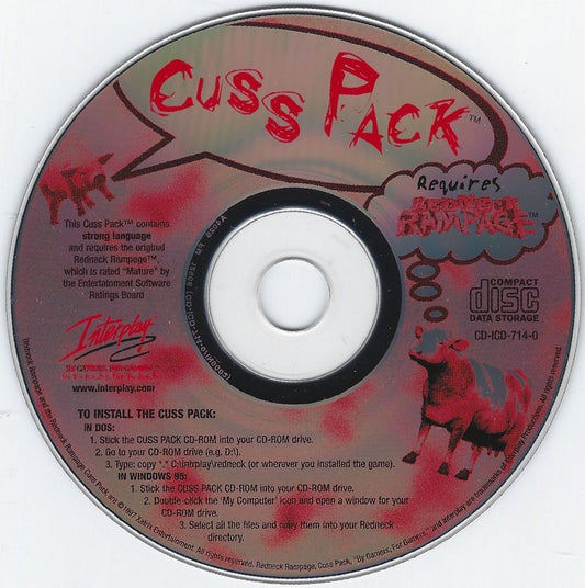 Redneck Rampage - Cuss Pack Microsoft Windows PC CD-PC Gamez USA
