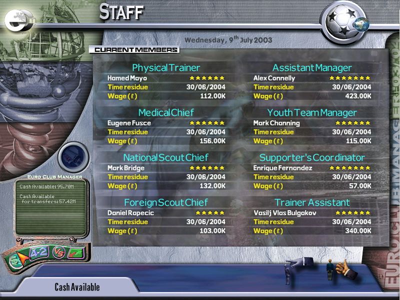 Euro Club Manager 2003-04 Microsoft Windows PC CD-PC Gamez USA