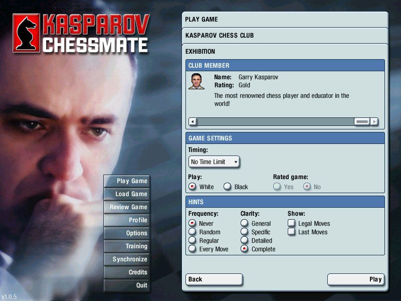 Kasparov Chessmate Microsoft Windows PC CD-PC Gamez USA