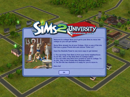 The Sims 2 University Expansion Pack Disc 1-2 Microsoft Windows PC CD-PC Gamez USA
