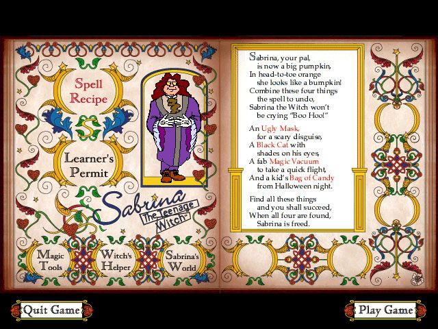 Sabrina the Teenage Witch - Spellbound Microsoft Windows PC CD-PC Gamez USA