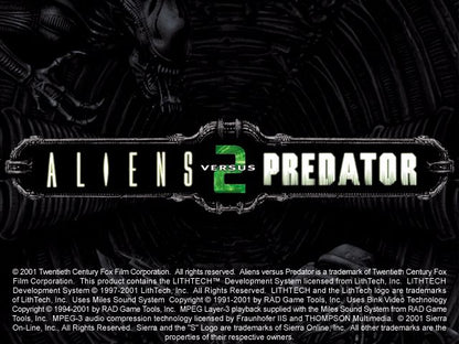Aliens Versus Predator 2 Disc 1-2 Microsoft Windows PC CD-PC Gamez USA