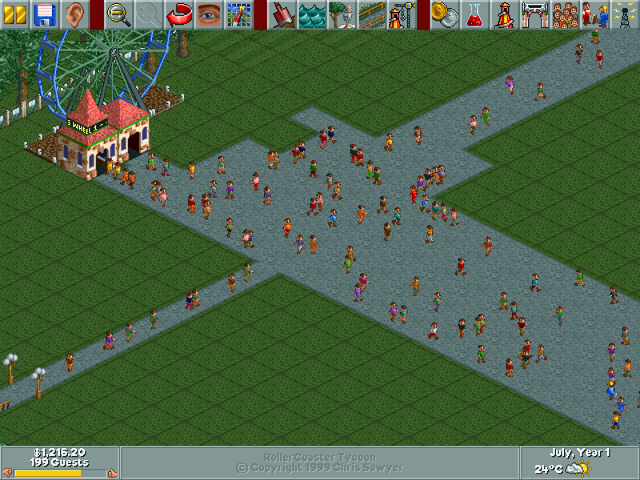 RollerCoaster Tycoon Microsoft Windows PC CD-PC Gamez USA