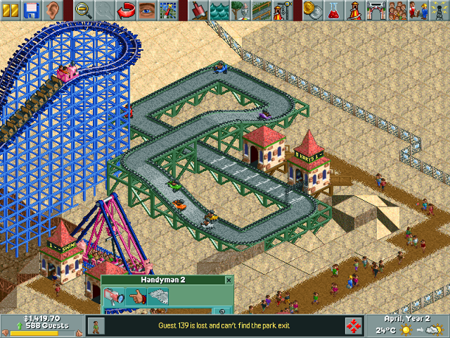 RollerCoaster Tycoon Microsoft Windows PC CD-PC Gamez USA