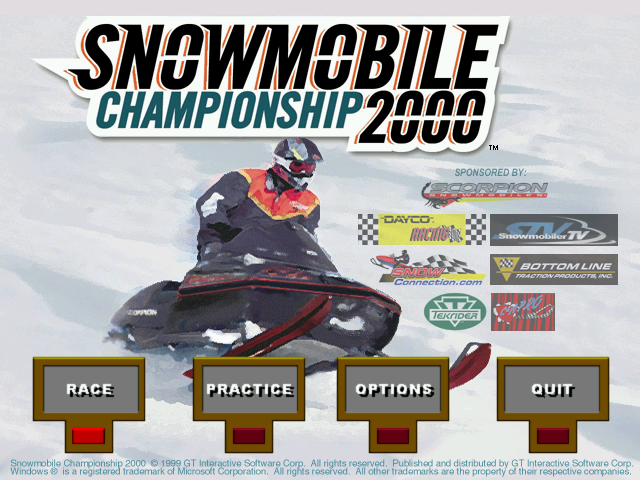 Snowmobile Championship 2000 Microsoft Windows PC CD-PC Gamez USA